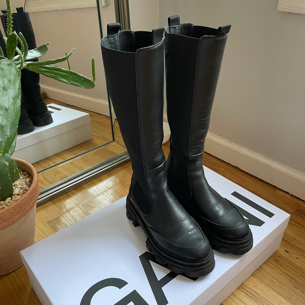GANNI KNEE HIGH BOOTS